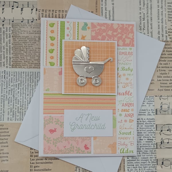 Handmade new grandchild card