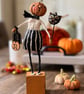 Pumpkin spun cotton Art Doll Boo! Halloween