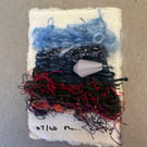 Beaded miniature weaving on paper 7 of 10