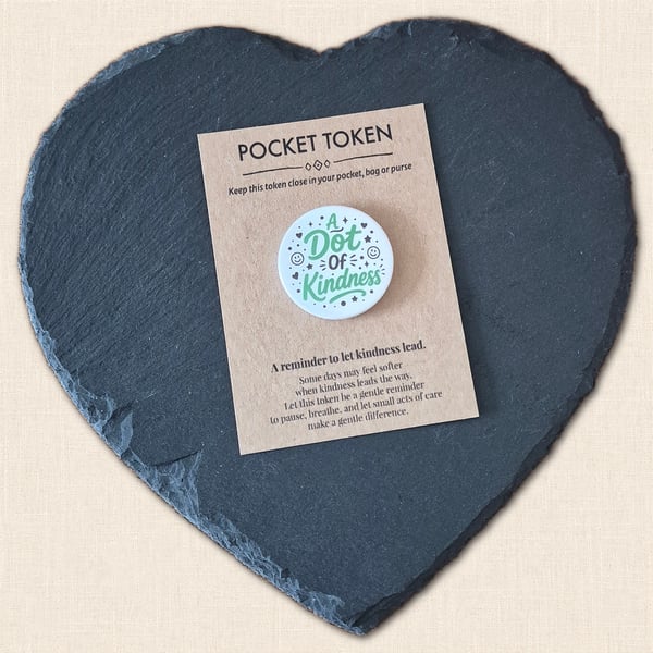 A Dot of Kindness Pocket Token - Little Reminder to Choose Kindness
