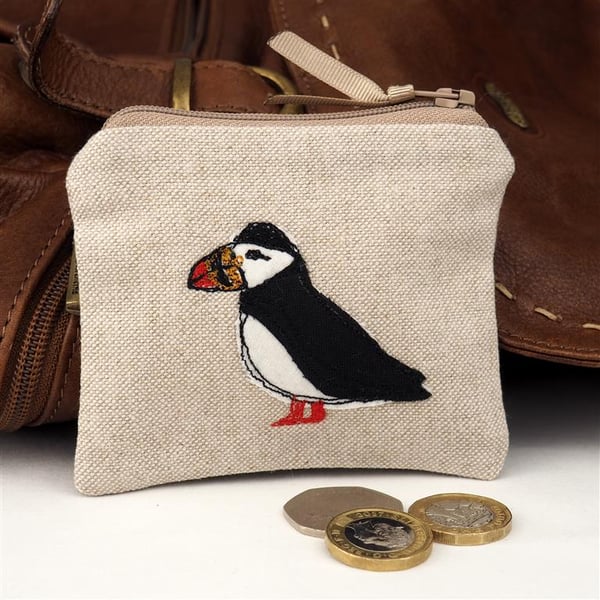 Purse Cosmetic Camera Accessory Puffin Nature Bird Seabird Coastal 