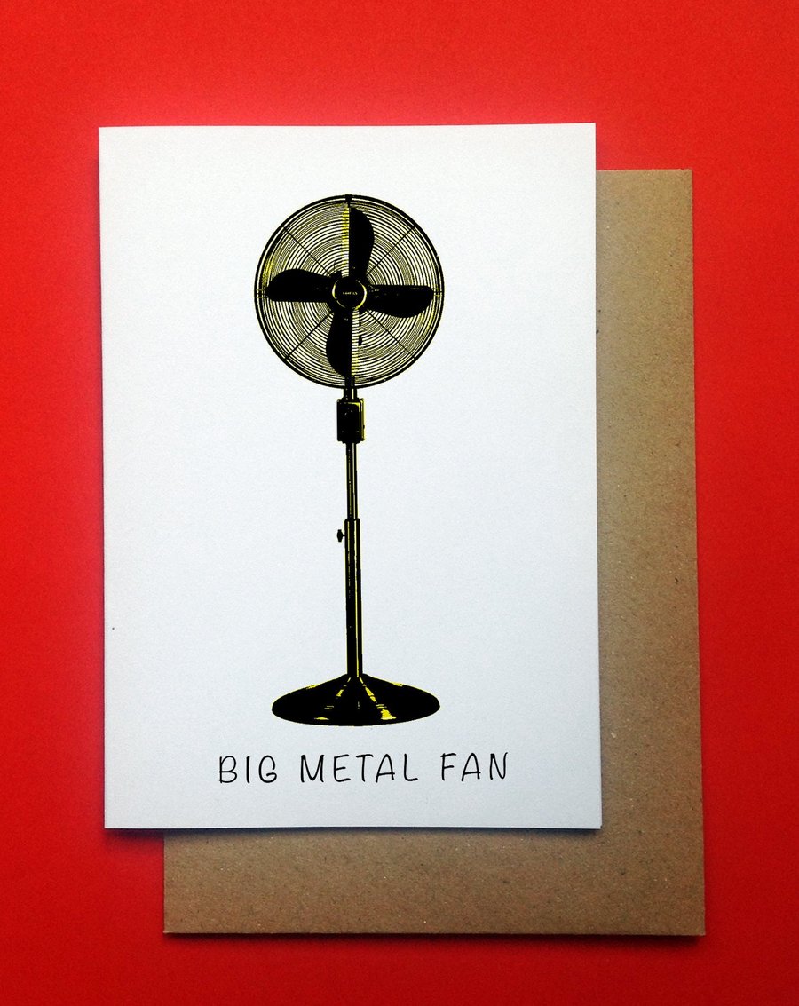 Funny Father's Day Greetings Card, Heavy Metal Fan, Dad Legend Card. UK Handmade