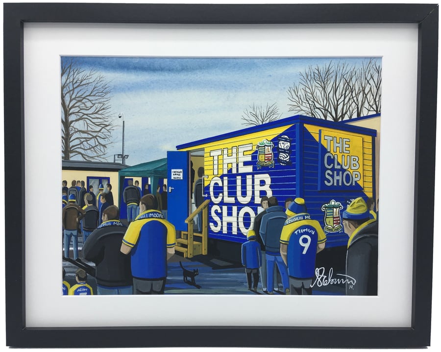 Solihull Moors F.C, Damson Park Stadium, High Quality Framed Football Art Print.