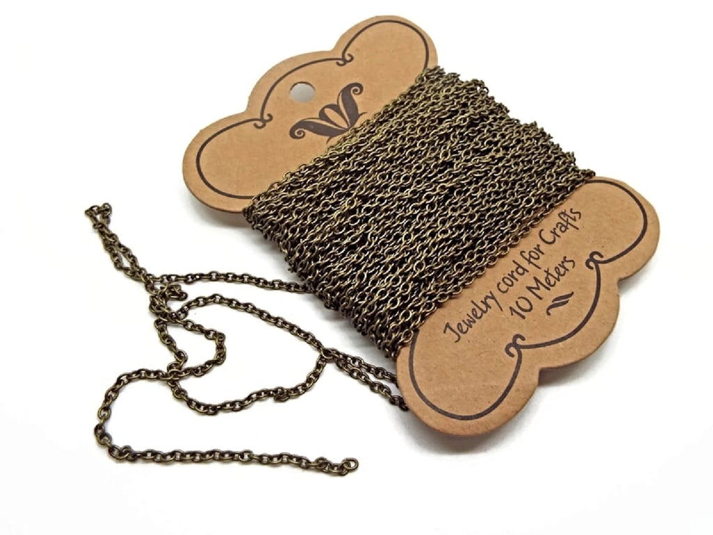 Antique Bronze Chain, 10 Metre Pack, 3x2.2x0.5mm Iron Jewellery Findings 