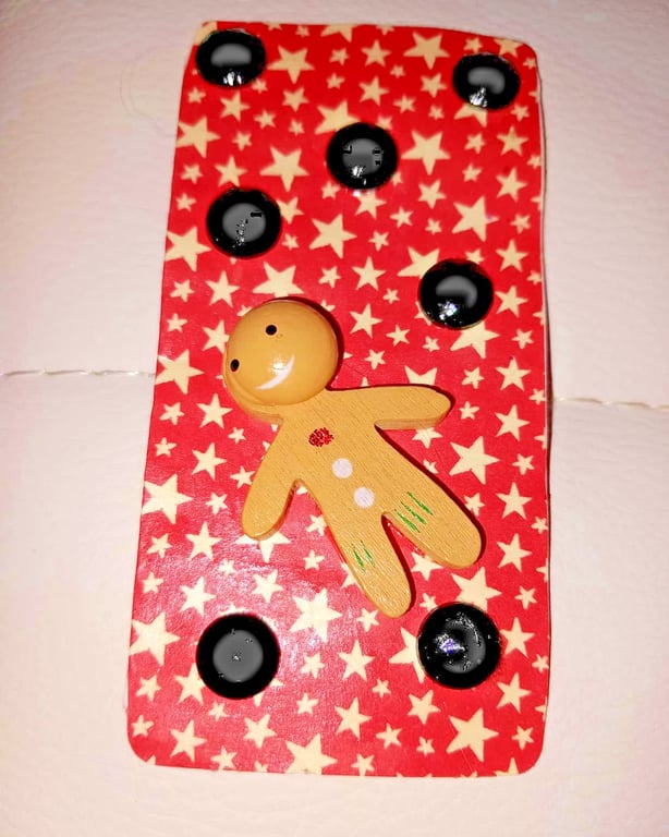 Christmas Gingerbread Man Bookmark handmade Brand New number4