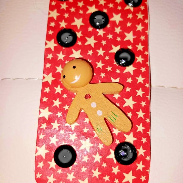 Christmas Gingerbread Man Bookmark handmade Brand New number4