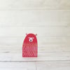 Red Folk Bear, Handmade Wooden Bear, Reclaimed Wood, Low Waste