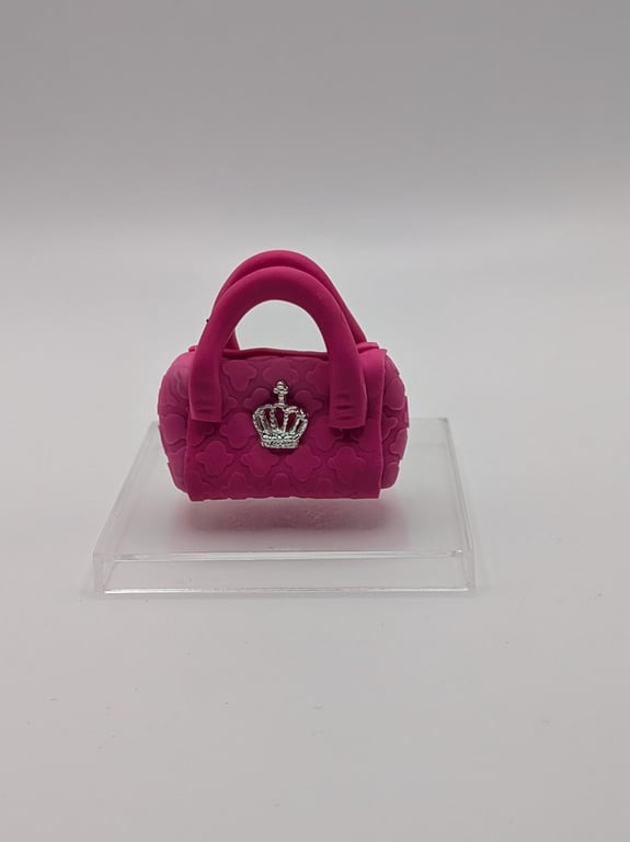 Miniature Handbag Cake Topper Polymer Clay Purse Decoration, Fashion Birthday De