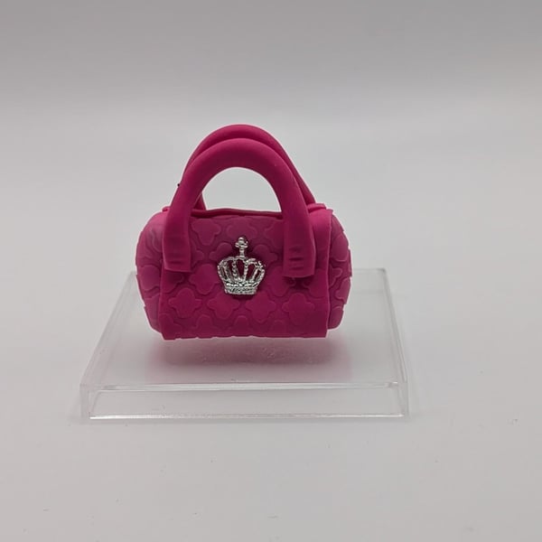 Miniature Handbag Cake Topper Polymer Clay Purse Decoration, Fashion Birthday De