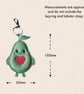 Positive Pear Pocket Hug - Embroidered Felt Pocket Pal - Image 3