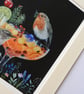 Colourful Limited Edition Print of birds and cocktails - Image 4