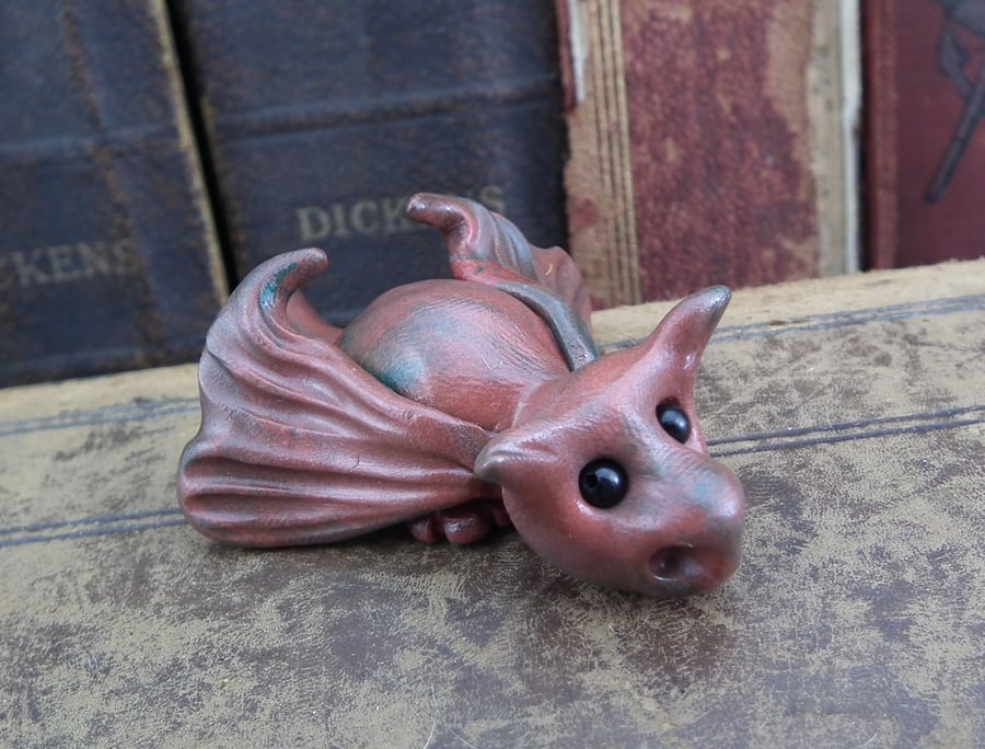 Bronze Dragon 'Quiste' OOAK Sculpt by artist Ann Galvin Gnome Village