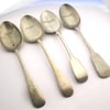 Four Vegetable Plant Labels, Upcycled Vintage Spoons