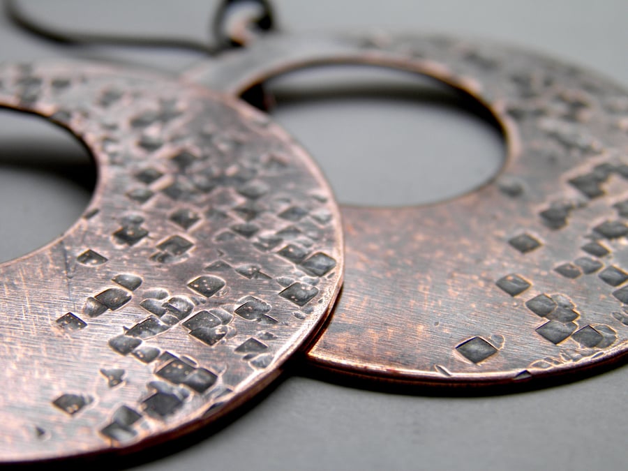 Large Copper Earrings