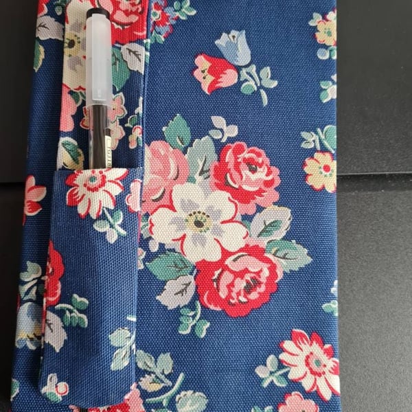 Cath Kidston fabric covered A5 notebooks with removable pen holder and pen