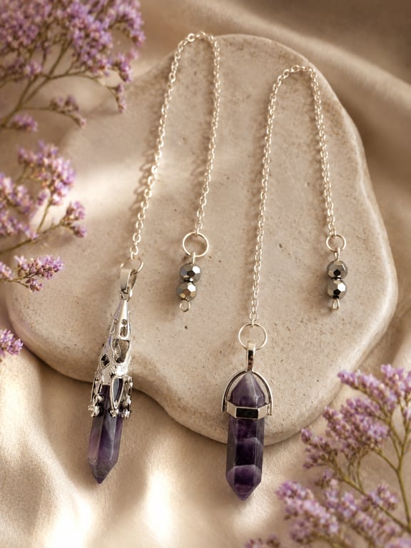 Amethyst Pendulums x 2