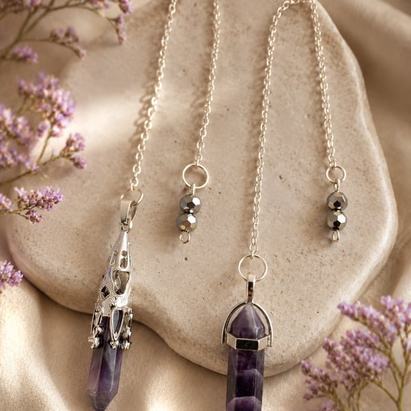 Amethyst Pendulums x 2