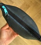 Lined Inner Tube Bag - Blue Zip & Striped Cyclist Lining - Image 2
