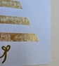 Pack of 3 Christmas cards, hand painted trees in a glittery metallic watercolour - Image 4