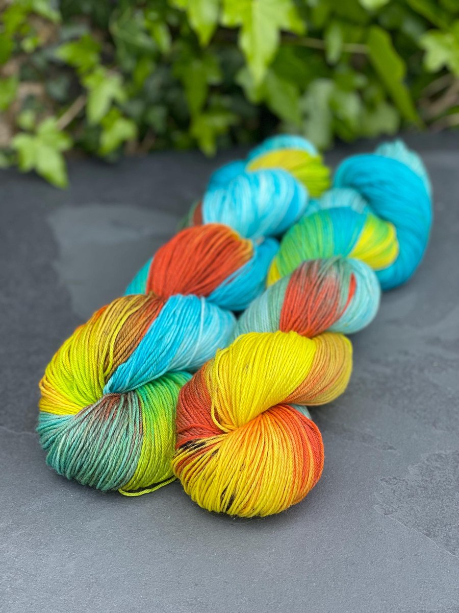 Hand Dyed 4 Ply Sock Yarn 100g Penberth Cove