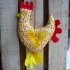 Hanging chicken Decoration/Gift~Sunny Floral Fabric