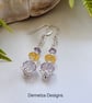 Amatrine Citrine & Amethyst Sterling Silver Earrings  - Image 2