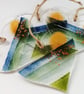 Heart suncatcher, fused glass heart, sunset hanger, small gift, glass art heart. - Image 5