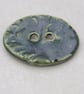 Large Forest Green Sprig Oval Handmade Ceramic Button - Image 1