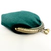 Green velvet coin purse