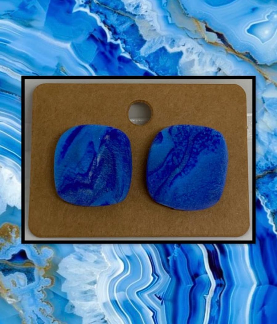 Outlet Agate blue studs