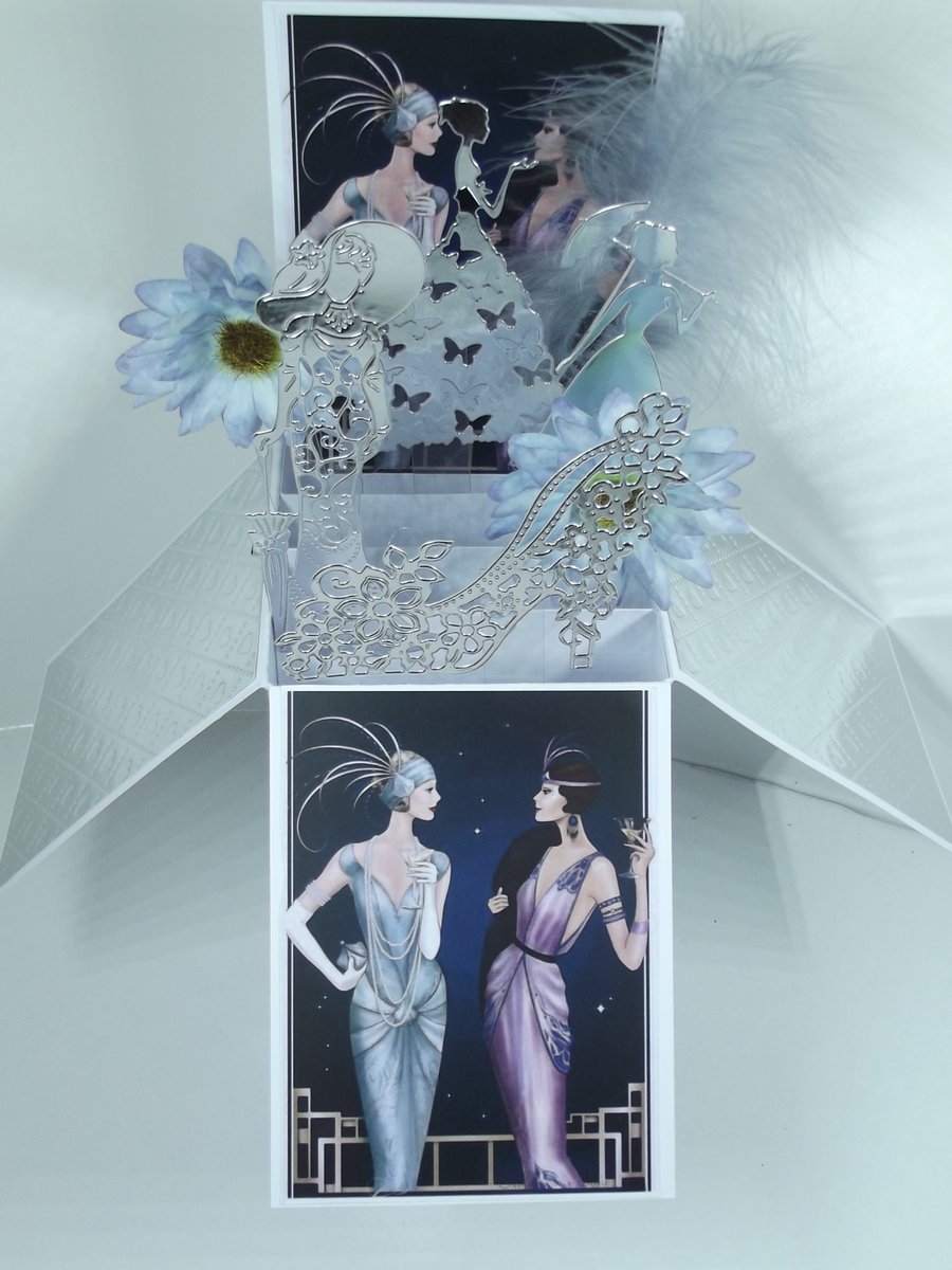 Ladies Art Deco Birthday Card ss