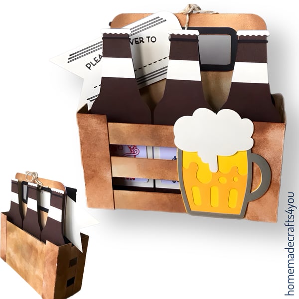 3D Beer Crate Card 