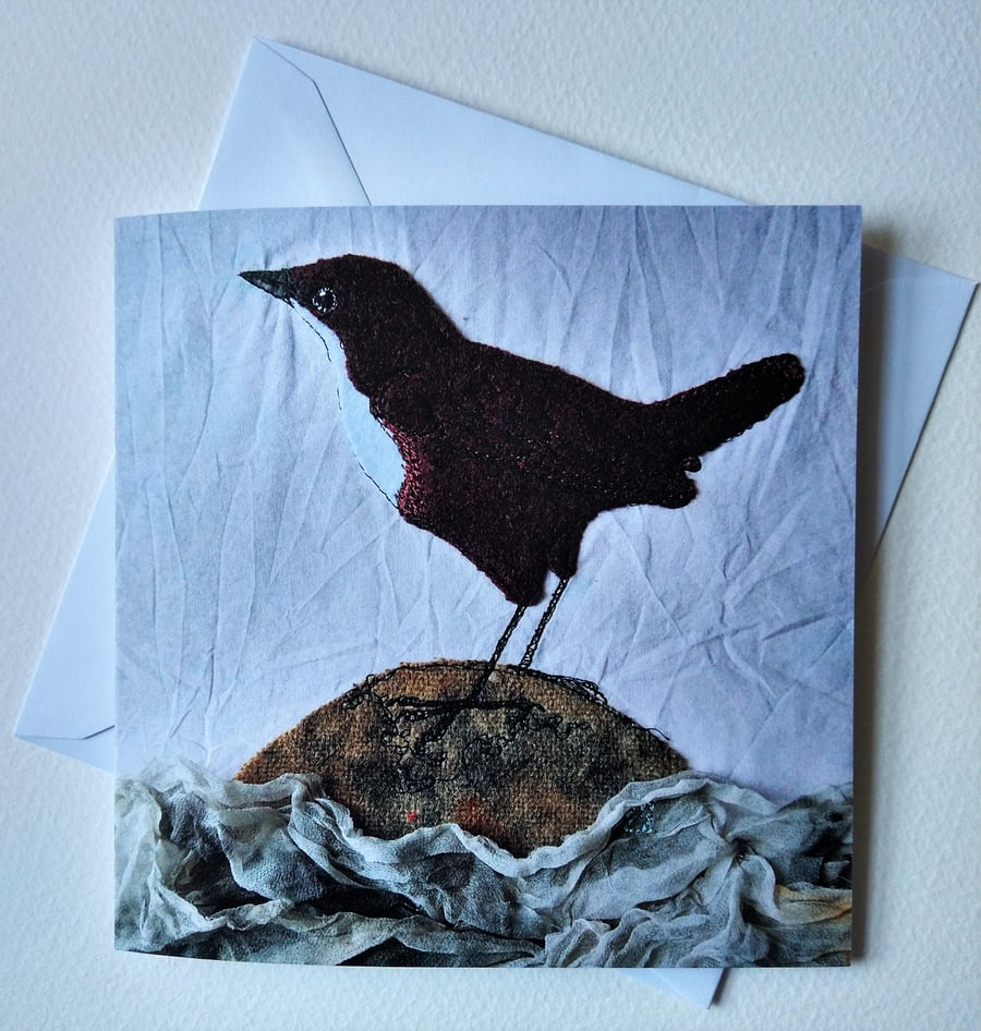 Dipper Embroidered Portrait Greetings Card