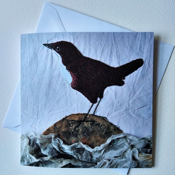 Dipper Embroidered Portrait Greetings Card