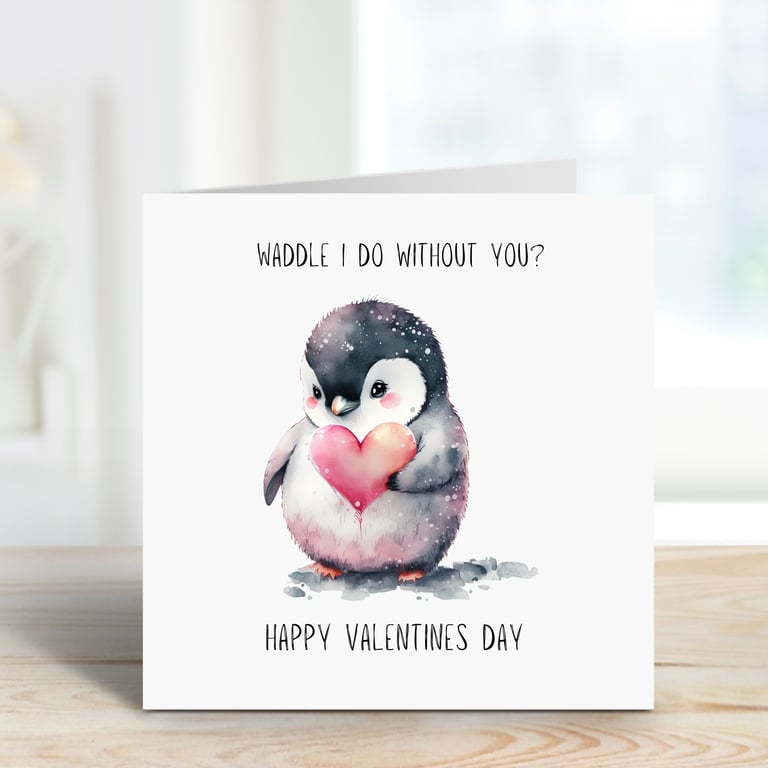 Penguin Valentine s Day card