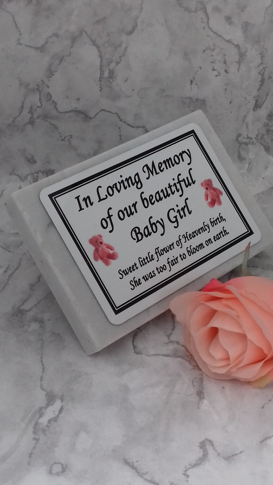 Baby and infant grave marker Baby Grave Ornament Baby grave plaque stone