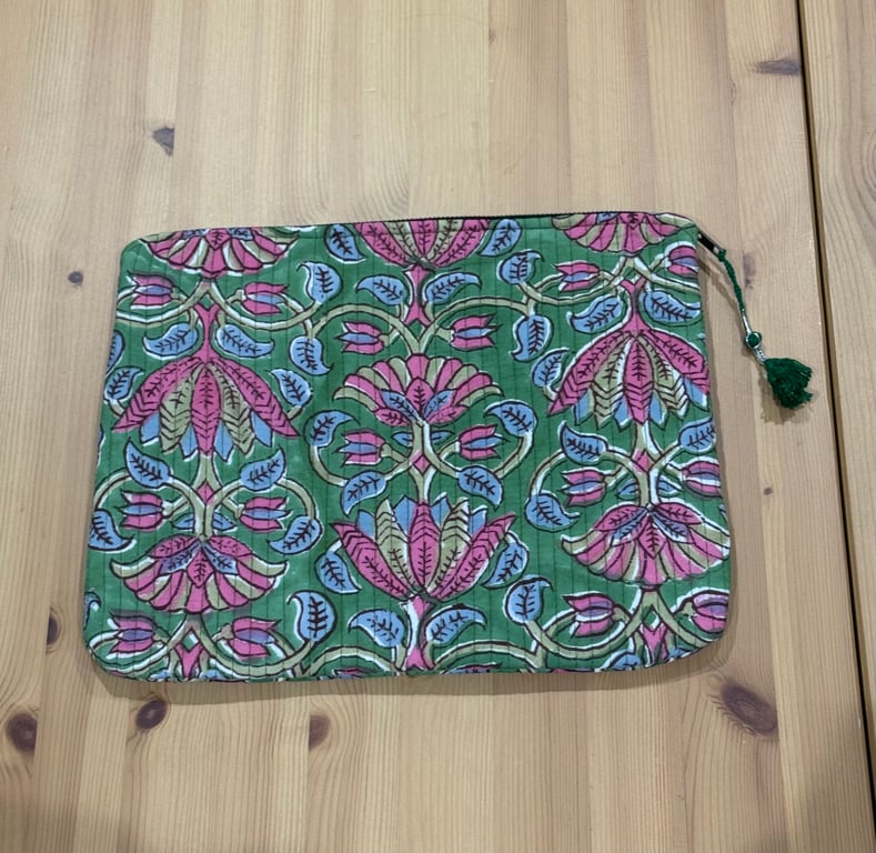 Padded Cotton Laptop Case 13.5 inches
