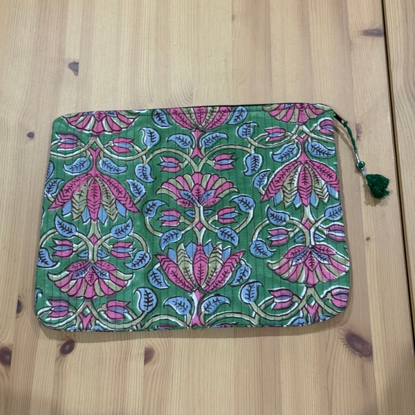 Padded Cotton Laptop Case 13.5 inches