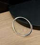 "Parallels" - Heavy Sterling Silver Bangle - Made to any size - Hand Forged