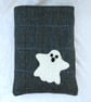 Herringbone Wool Book Sleeve: Ghost, paperback protector - Image 1