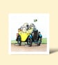 Whimsical Sheep Greeting Card: Cute Hand Drawn Sheep Illustration (226)