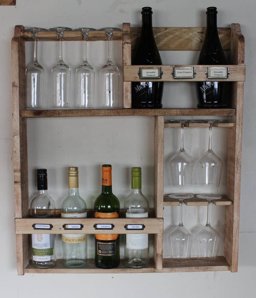 Prosecco wine bottle storage rack