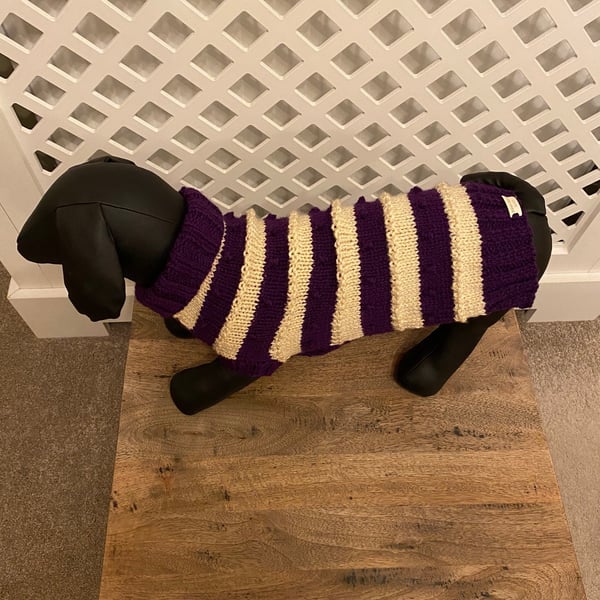 Dog Jumper - Ideal for a Miniature Dachshund or Small Dog, Roll Neck