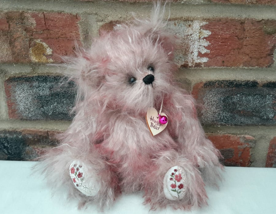 Huggi Bear, One of a kind Collectable Luxury Mohair Bear, Artist Teddy Bear  