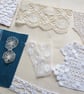 French Garden - Slow Stitching kit with vintage blue pastoral scene textiles - Image 7