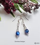 Designer Dainty Blue Kyanite Sterling Silver Earrings  - Image 1