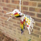Hummingbird - 3d Beaded. Ornament. Hanging Decoration