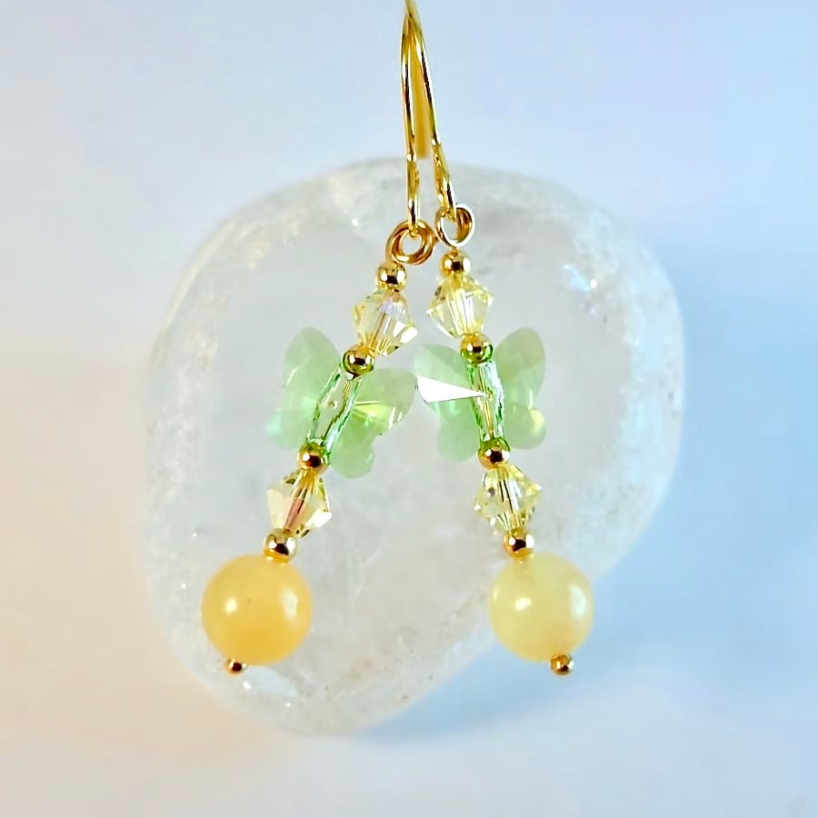 Crystal Butterfly Earrings, Birthday, Anniversary, Bridesmaid, Bridal Jewellery