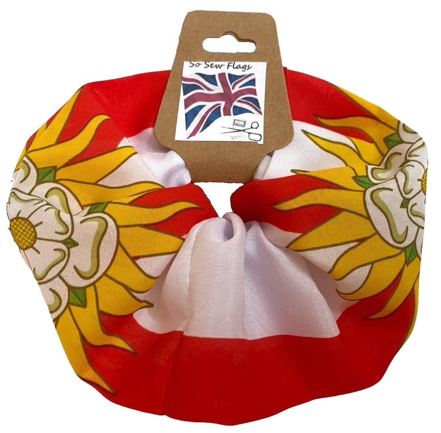 West Riding Of Yorkshire Flag Hair Scrunchie Scrunchies Accessory Band Elastic 