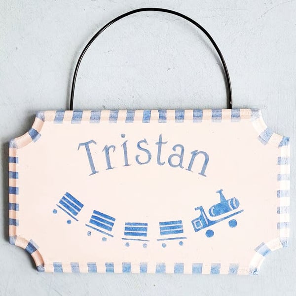 Personalised Plaque With Trains